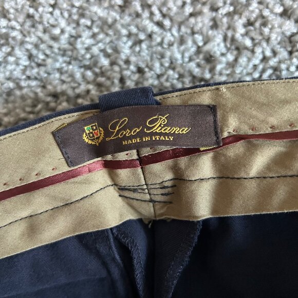 Loro Piana Mens Navy Dress Pants Size 46 Made In Italy Wool Blend Classic Fit - Picture 10 of 12